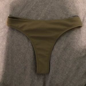 Olive Green High Waisted Bikini Bottoms
